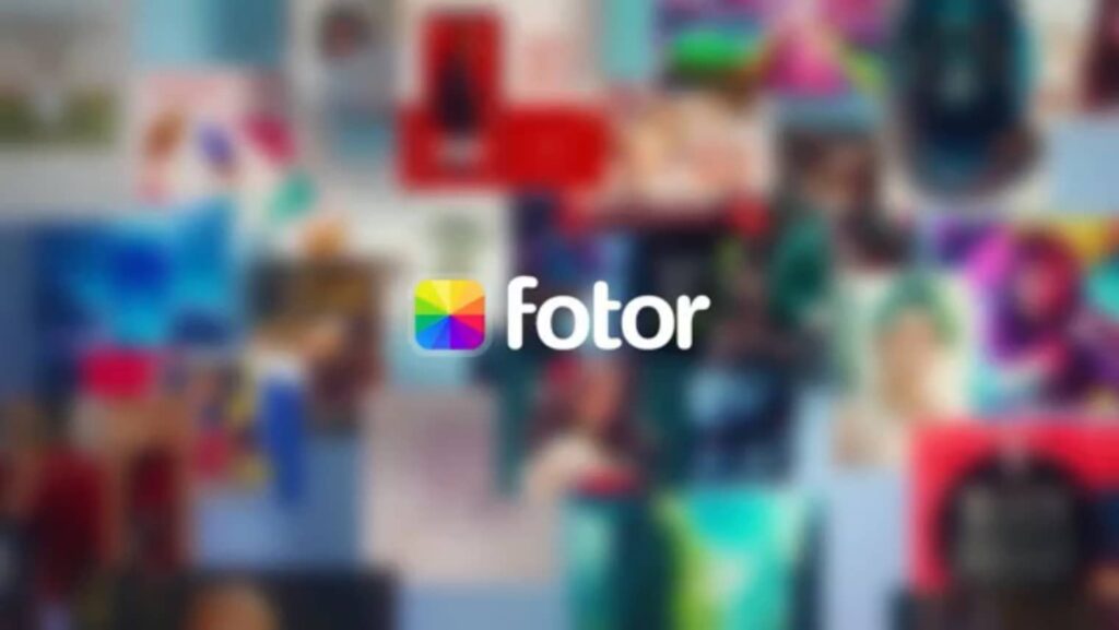 لوگوی Fotor در مقابل پس‌زمینه‌ای تار رنگارنگ از آثار هنری دیجیتال نمایش داده می‌شود که نشان‌دهنده ابزار مبتنی بر هوش مصنوعی برای طراحی عناصر لباس‌های هوش مصنوعی است.